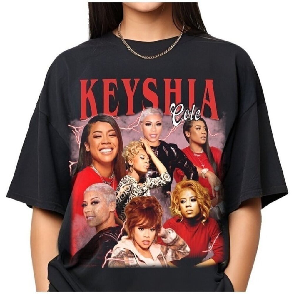Keyshia Cole Love Hard Tour 224 Retro Graphic T-Shirt 12